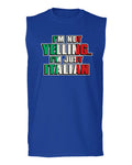 I'm NOT Yelling I'm JUST Italian Italy Flag Italian Funny men Muscle Tank Top sleeveless t shirt