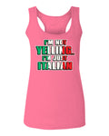 I'm NOT Yelling I'm JUST Italian Italy Flag Italian Funny  women's Tank Top sleeveless Racerback
