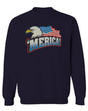 Merica Eagle USA American Flag United States America men's Crewneck Sweatshirt