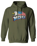 Merica Eagle USA American Flag United States America Sweatshirt Hoodie