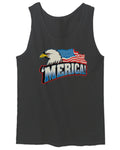 Merica Eagle USA American Flag United States America men's Tank Top