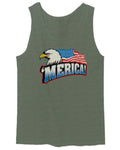 Merica Eagle USA American Flag United States America men's Tank Top