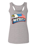 Merica Eagle USA American Flag United States America  women's Tank Top sleeveless Racerback