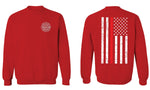 American Flag Thin Red Line Firefighter Support Seal men's Crewneck Sweatshirt