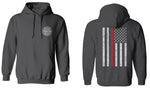 American Flag Thin Red Line Firefighter Support Seal Sweatshirt Hoodie