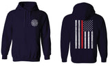 American Flag Thin Red Line Firefighter Support Seal Sweatshirt Hoodie