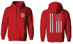 American Flag Thin Red Line Firefighter Support Seal Sweatshirt Hoodie