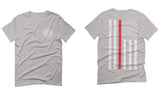 American Flag Thin Red Line Firefighter Support Seal For men T Shirt