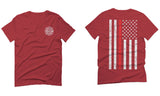 American Flag Thin Red Line Firefighter Support Seal For men T Shirt