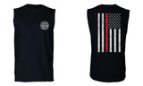 American Flag Thin Red Line Firefighter Support Seal men Muscle Tank Top sleeveless t shirt