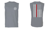 American Flag Thin Red Line Firefighter Support Seal men Muscle Tank Top sleeveless t shirt