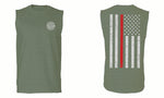 American Flag Thin Red Line Firefighter Support Seal men Muscle Tank Top sleeveless t shirt