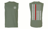 American Flag Thin Red Line Firefighter Support Seal men Muscle Tank Top sleeveless t shirt