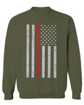 Cool Dad Fireman Firefighter red Thin line American Flag USA Support men's Crewneck Sweatshirt