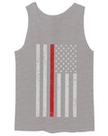 Cool Dad Fireman Firefighter red Thin line American Flag USA Support men's Tank Top