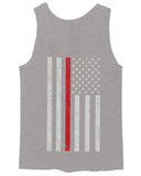 Cool Dad Fireman Firefighter red Thin line American Flag USA Support men's Tank Top