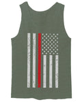 Cool Dad Fireman Firefighter red Thin line American Flag USA Support men's Tank Top