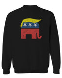Vintage Elephant Republican Logo Trump Hair America men's Crewneck Sweatshirt