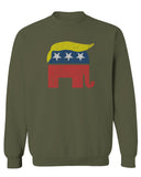 Vintage Elephant Republican Logo Trump Hair America men's Crewneck Sweatshirt
