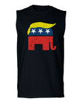 Vintage Elephant Republican Logo Trump Hair America men Muscle Tank Top sleeveless t shirt