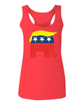 Vintage Elephant Republican Logo Trump Hair America  women's Tank Top sleeveless Racerback