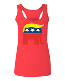 Vintage Elephant Republican Logo Trump Hair America  women's Tank Top sleeveless Racerback