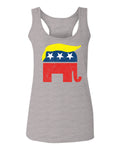 Vintage Elephant Republican Logo Trump Hair America  women's Tank Top sleeveless Racerback