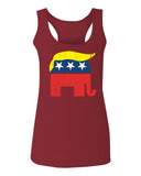 Vintage Elephant Republican Logo Trump Hair America  women's Tank Top sleeveless Racerback