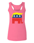 Vintage Elephant Republican Logo Trump Hair America  women's Tank Top sleeveless Racerback
