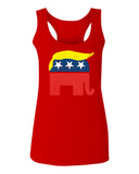 Vintage Elephant Republican Logo Trump Hair America  women's Tank Top sleeveless Racerback