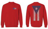 Puerto Rico Flag Boricua Rican Nuyorican Front and Back men's Crewneck Sweatshirt