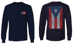 Puerto Rico Flag Boricua Rican Nuyorican Front and Back mens Long sleeve t shirt