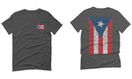 Puerto Rico Flag Boricua Rican Nuyorican Front and Back For men T Shirt