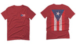 Puerto Rico Flag Boricua Rican Nuyorican Front and Back For men T Shirt
