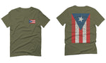 Puerto Rico Flag Boricua Rican Nuyorican Front and Back For men T Shirt