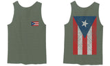 Puerto Rico Flag Boricua Rican Nuyorican Front and Back men's Tank Top