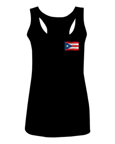Puerto Rico Flag Boricua Rican Nuyorican Front and Back  women's Tank Top sleeveless Racerback