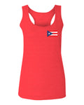 Puerto Rico Flag Boricua Rican Nuyorican Front and Back  women's Tank Top sleeveless Racerback