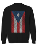 Vintage Bandera Puerto Rico Flag Boricua Rican Nuyorican men's Crewneck Sweatshirt