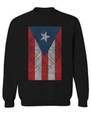 Vintage Bandera Puerto Rico Flag Boricua Rican Nuyorican men's Crewneck Sweatshirt