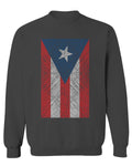Vintage Bandera Puerto Rico Flag Boricua Rican Nuyorican men's Crewneck Sweatshirt