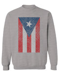 Vintage Bandera Puerto Rico Flag Boricua Rican Nuyorican men's Crewneck Sweatshirt