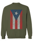 Vintage Bandera Puerto Rico Flag Boricua Rican Nuyorican men's Crewneck Sweatshirt