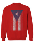Vintage Bandera Puerto Rico Flag Boricua Rican Nuyorican men's Crewneck Sweatshirt