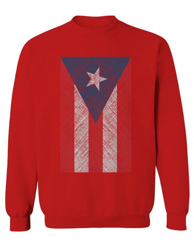 Vintage Bandera Puerto Rico Flag Boricua Rican Nuyorican men's Crewneck Sweatshirt
