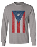Vintage Bandera Puerto Rico Flag Boricua Rican Nuyorican mens Long sleeve t shirt