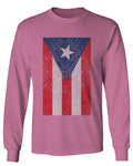 Vintage Bandera Puerto Rico Flag Boricua Rican Nuyorican mens Long sleeve t shirt