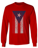 Vintage Bandera Puerto Rico Flag Boricua Rican Nuyorican mens Long sleeve t shirt