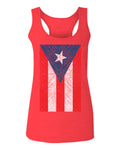 Vintage Bandera Puerto Rico Flag Boricua Rican Nuyorican  women's Tank Top sleeveless Racerback