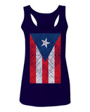 Vintage Bandera Puerto Rico Flag Boricua Rican Nuyorican  women's Tank Top sleeveless Racerback